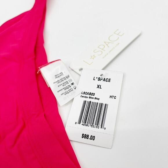 L*Space Camdyn Bikini Bottoms High Cut Bitsy Size XL Hot Cherry NEW With Tags! - Picture 4 of 5